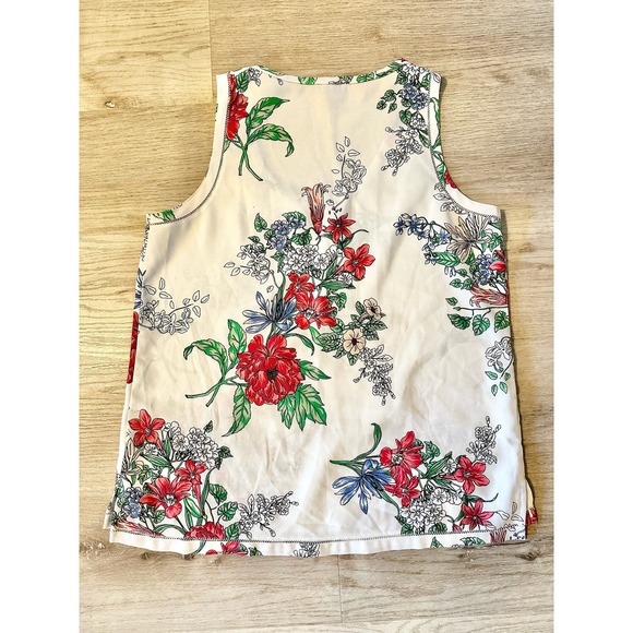 Ann Taylor Petite Floral sleeveless top size Large - Picture 5 of 6